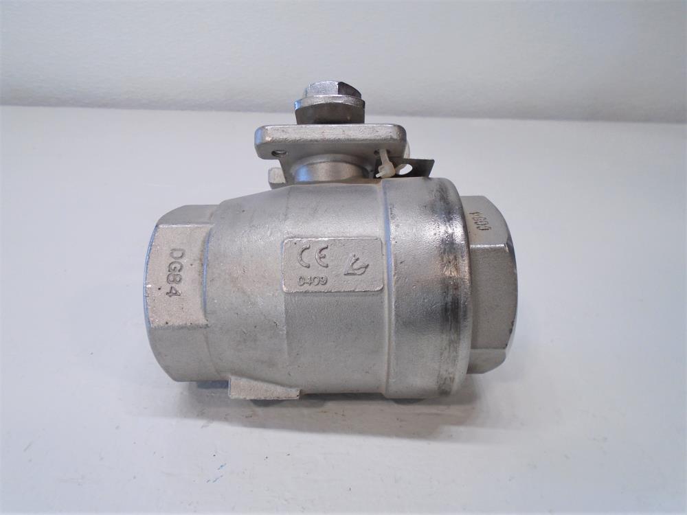 KF Contromatics 1-1/2" NPT CF8M Ball Valve, Type 8000, Model 04 LH M3